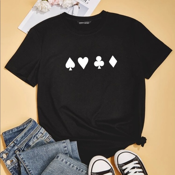 SHEIN Tops - Shein Black Graphic Tee